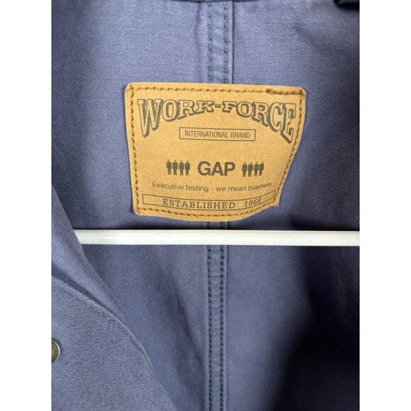 GAP WorkForce Jacket Mens Medium Blue Chore Barn Work Gorpcore Worker Retro - Picture 7 of 8